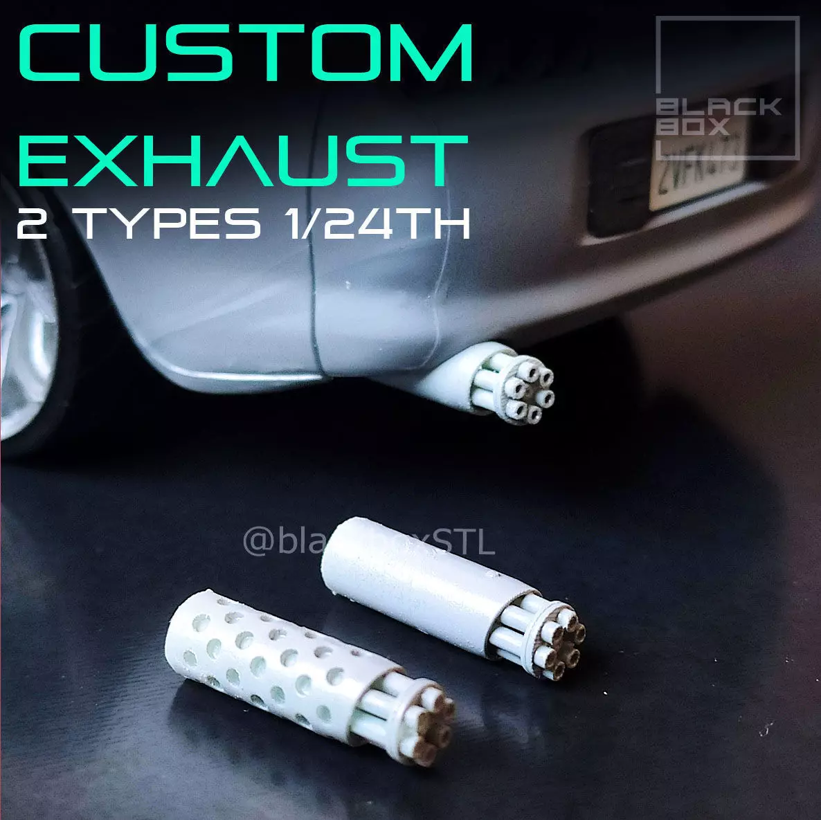 CUSTOM EXHAUST FOR DIECAST AND MODELKITS 1-24th 3D print model_0