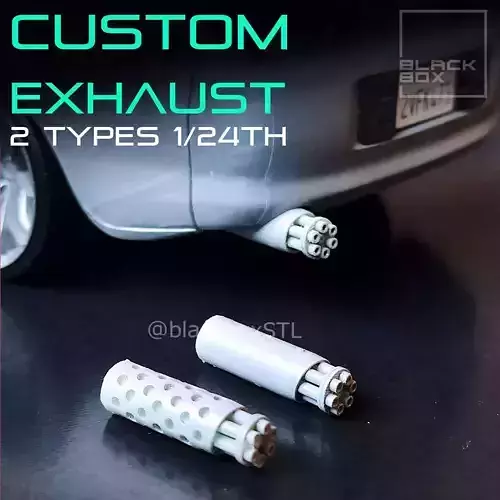 CUSTOM EXHAUST FOR DIECAST AND MODELKITS 1-24th 3D print model