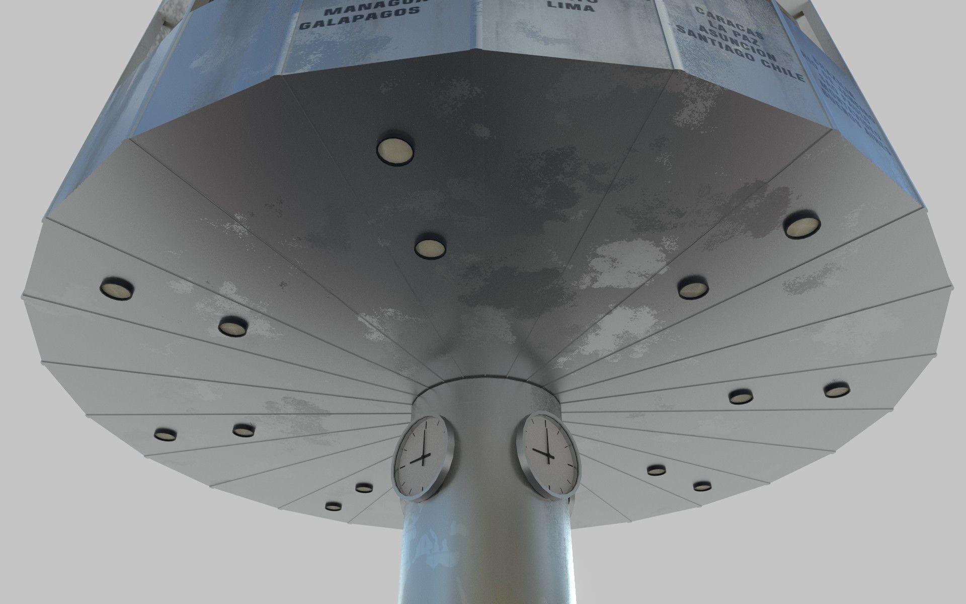 World Clock Berlin Alexander Platz np1 Low-poly 3D model_17