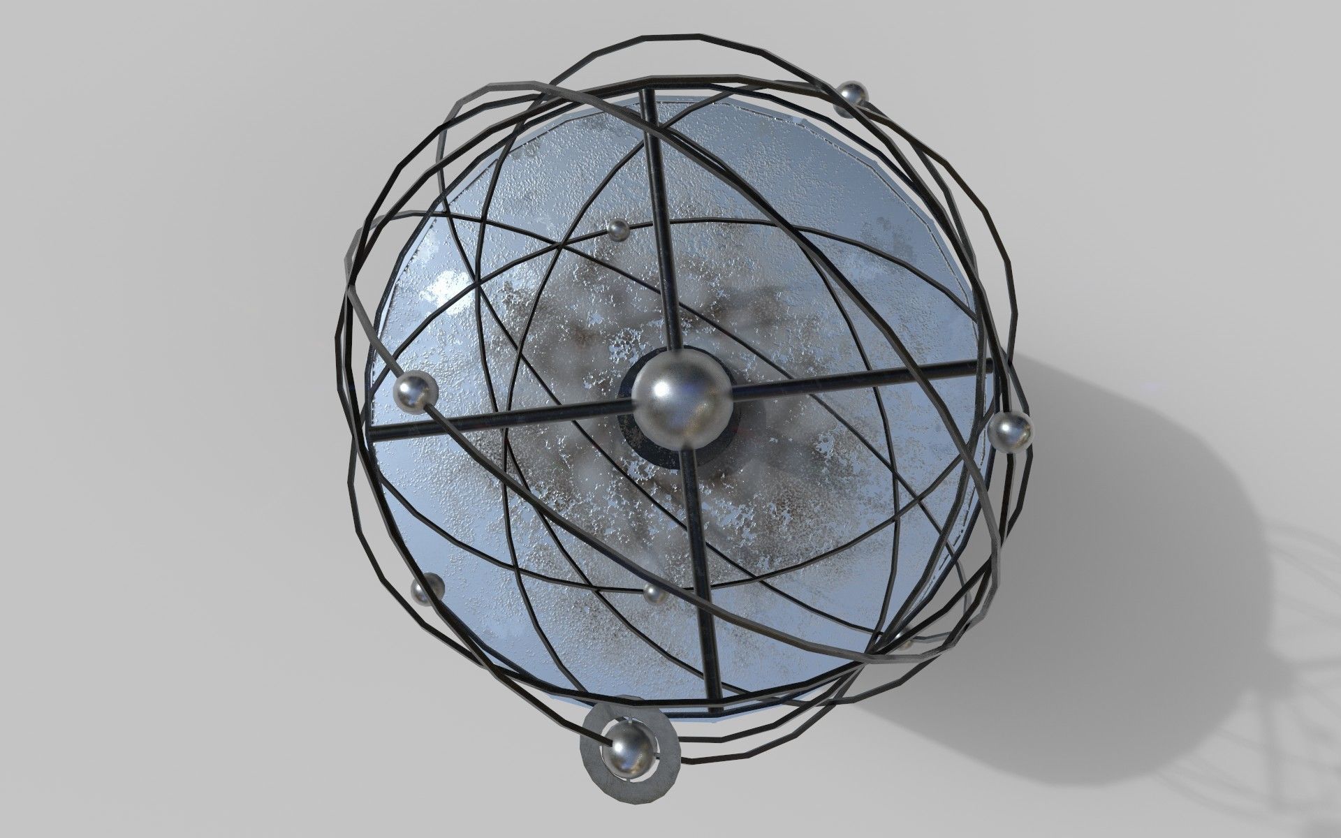 World Clock Berlin Alexander Platz np1 Low-poly 3D model_5