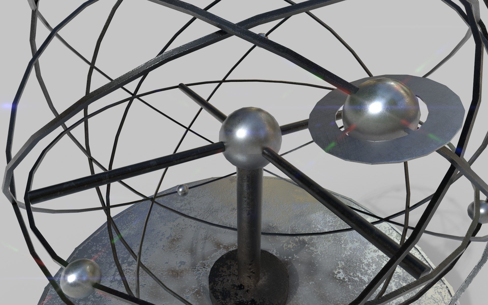 World Clock Berlin Alexander Platz np1 Low-poly 3D model_3