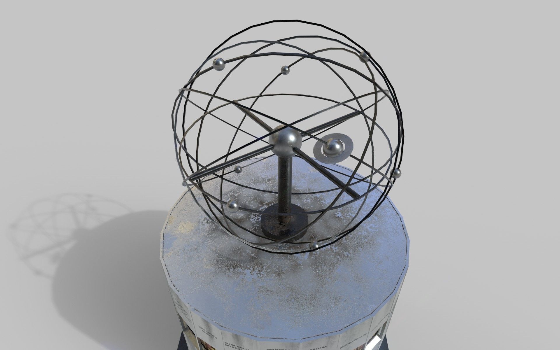 World Clock Berlin Alexander Platz np1 Low-poly 3D model_20