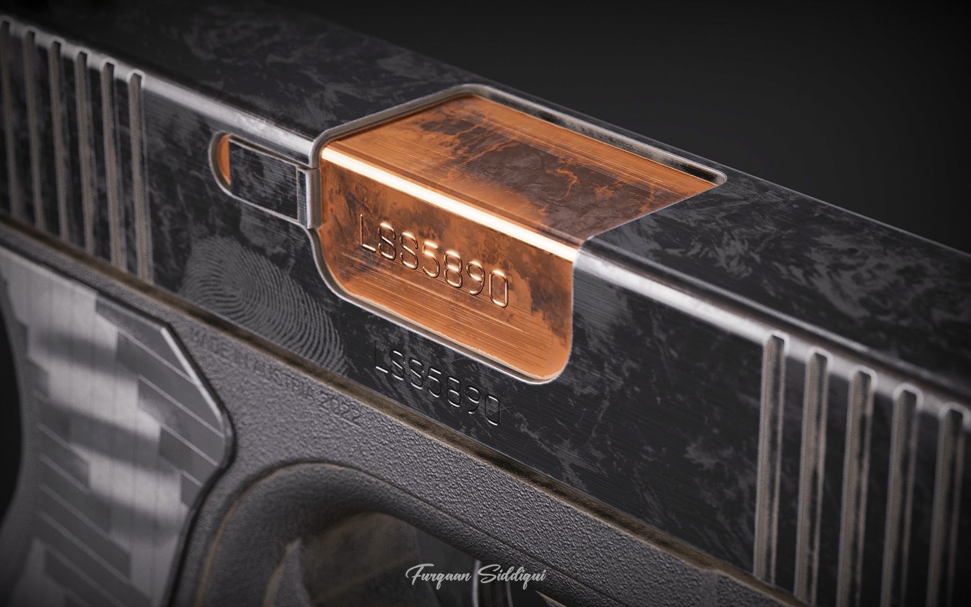 Glock Pistol PBR Low-poly 3D model_4