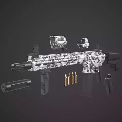 rec7 rifle Free 3D model