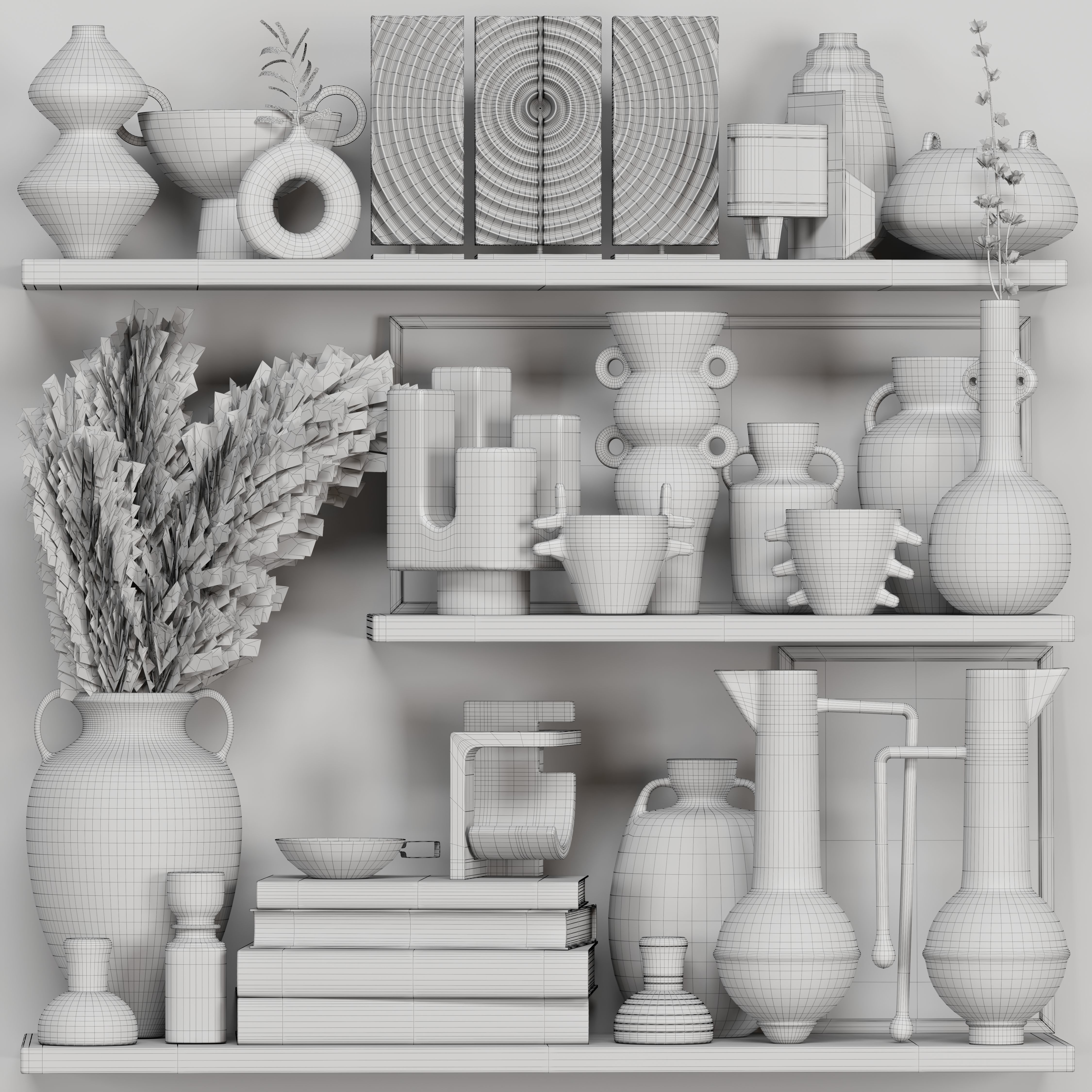 Decorative Set Rustic style 05 3D model_4