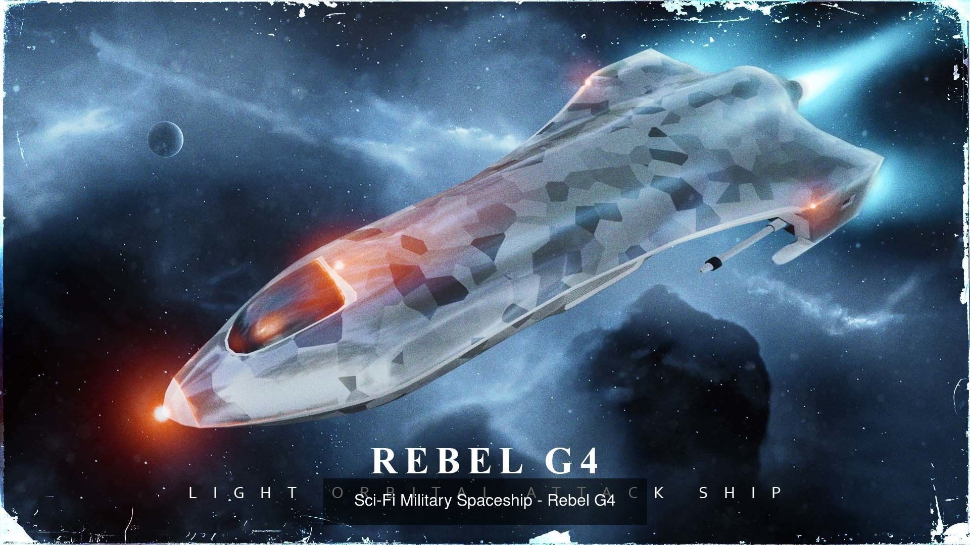 Sci-Fi Military Fighter - Spaceships 3D Model Collection_2