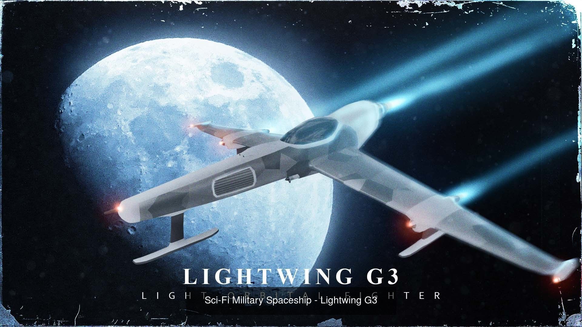 Sci-Fi Military Fighter - Spaceships 3D Model Collection_1