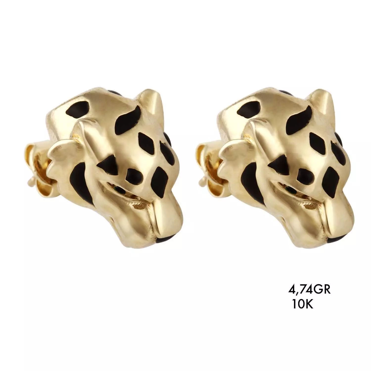 tiger earrings direct casting 3D model_0