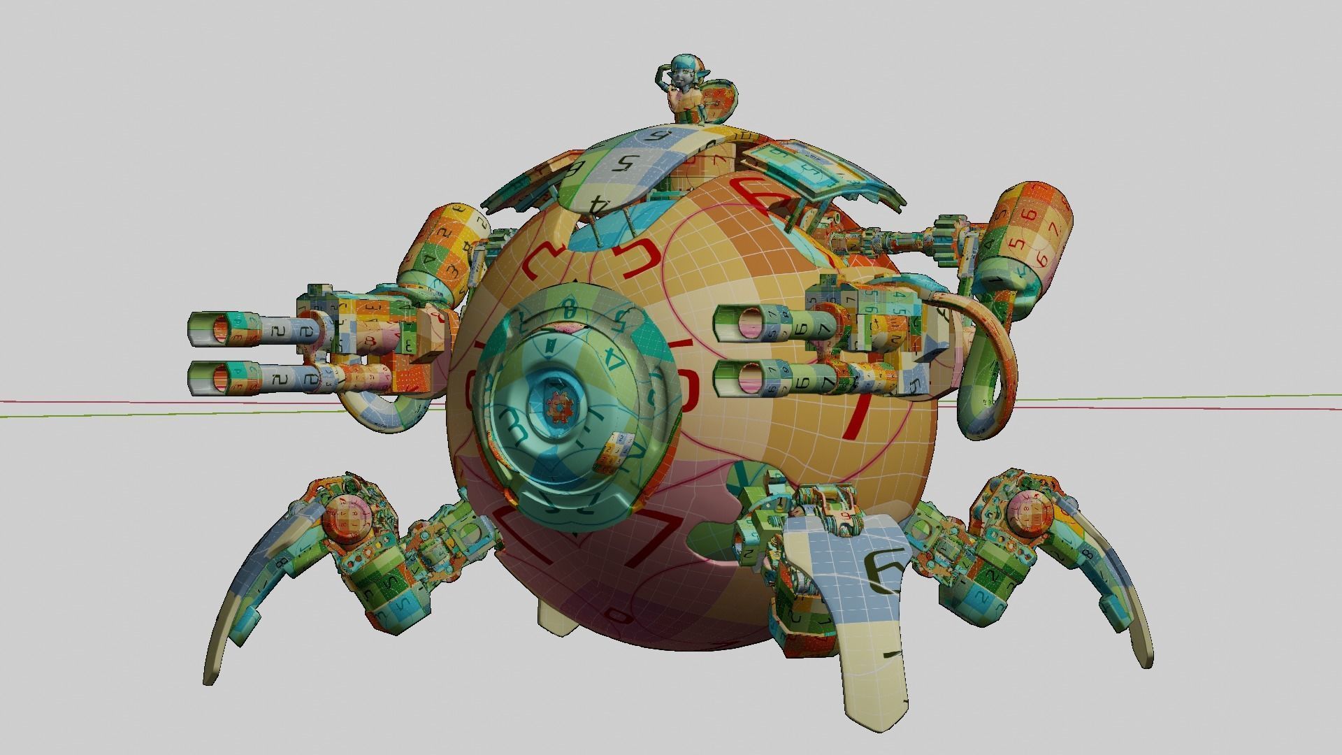 Spider  Robot 3D model_7