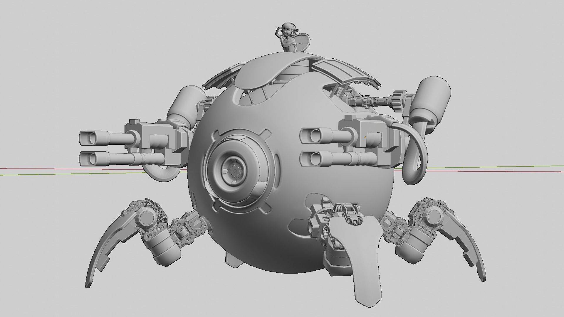 Spider  Robot 3D model_4