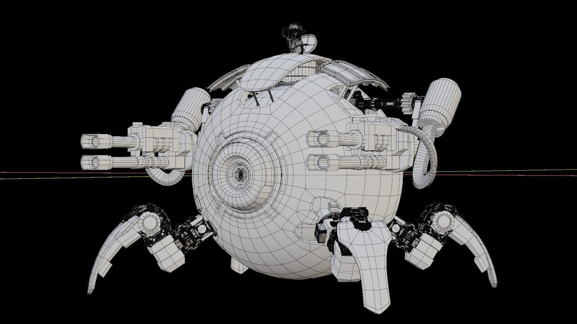 Spider  Robot 3D model_8