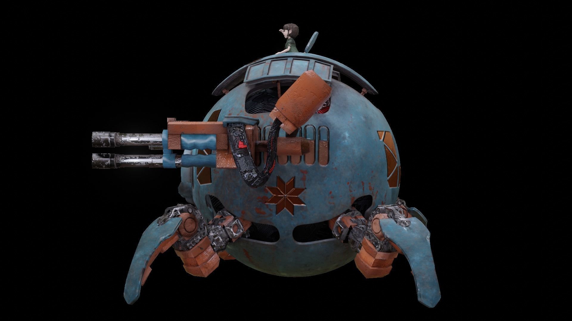 Spider  Robot 3D model_2