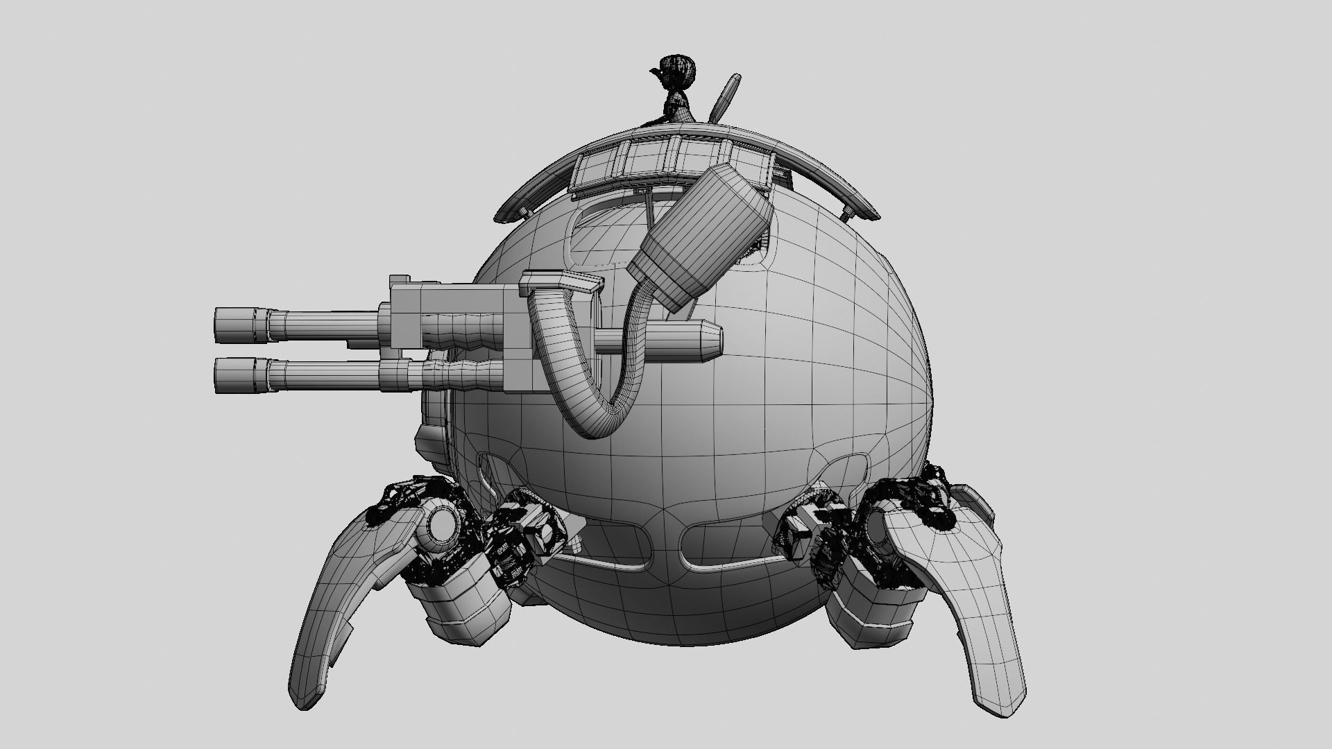 Spider  Robot 3D model_9