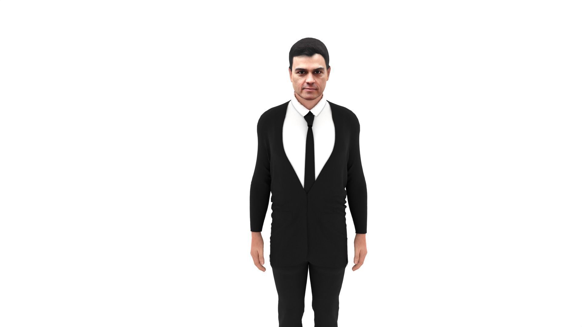 Pedro Sanchez - Prime Minister of Spain Low-poly 3D model_1