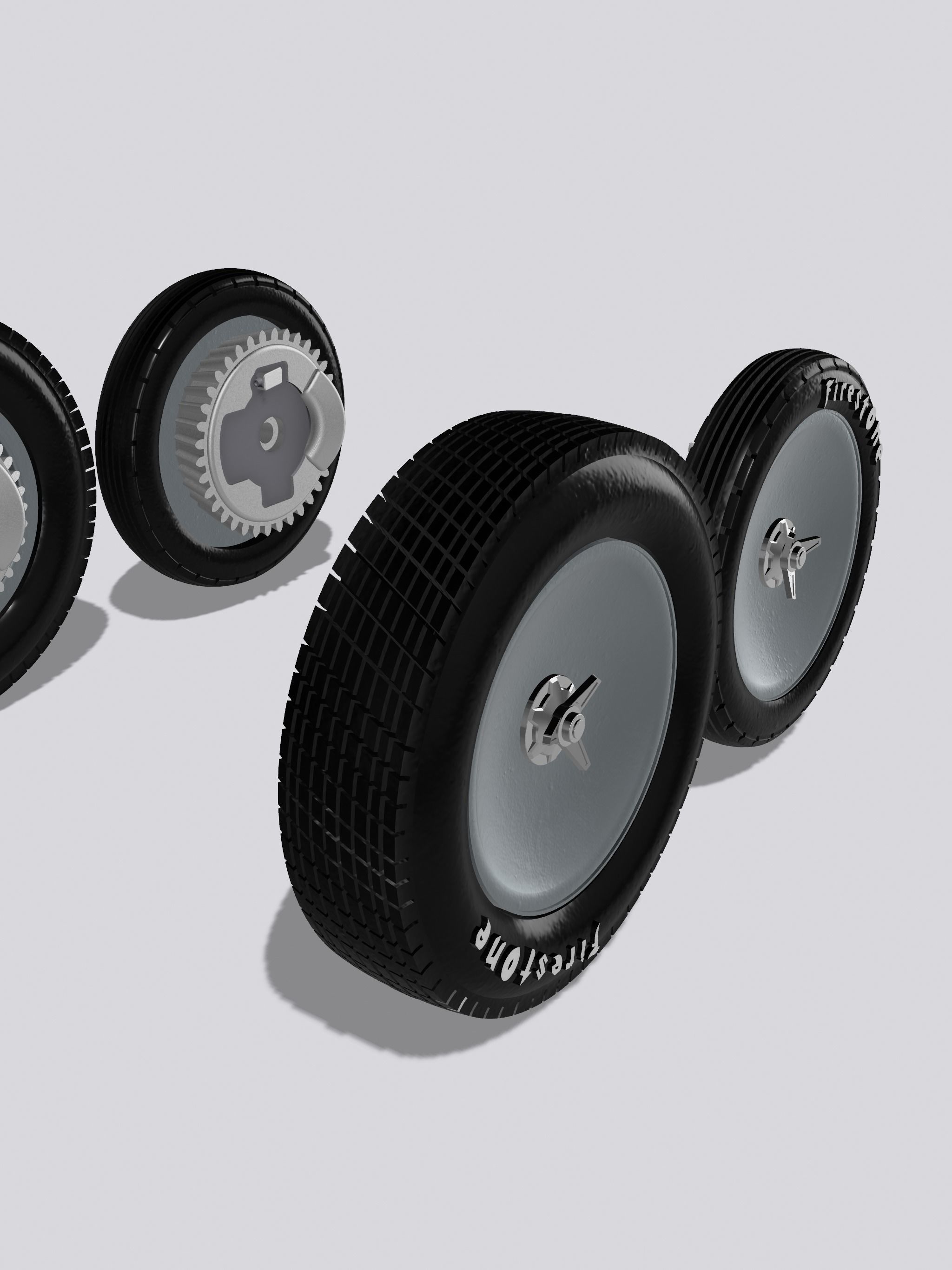 MCS Speedster Rod Wheels Tires Brakes 3D print model_1