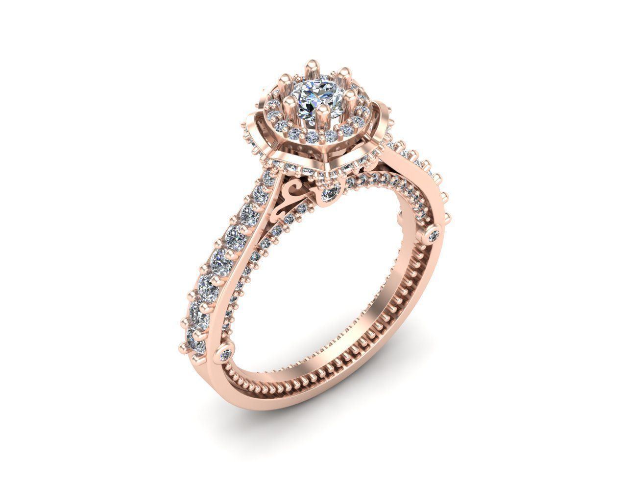 Diamond Engagement Ring 6-MW 3D print model_14