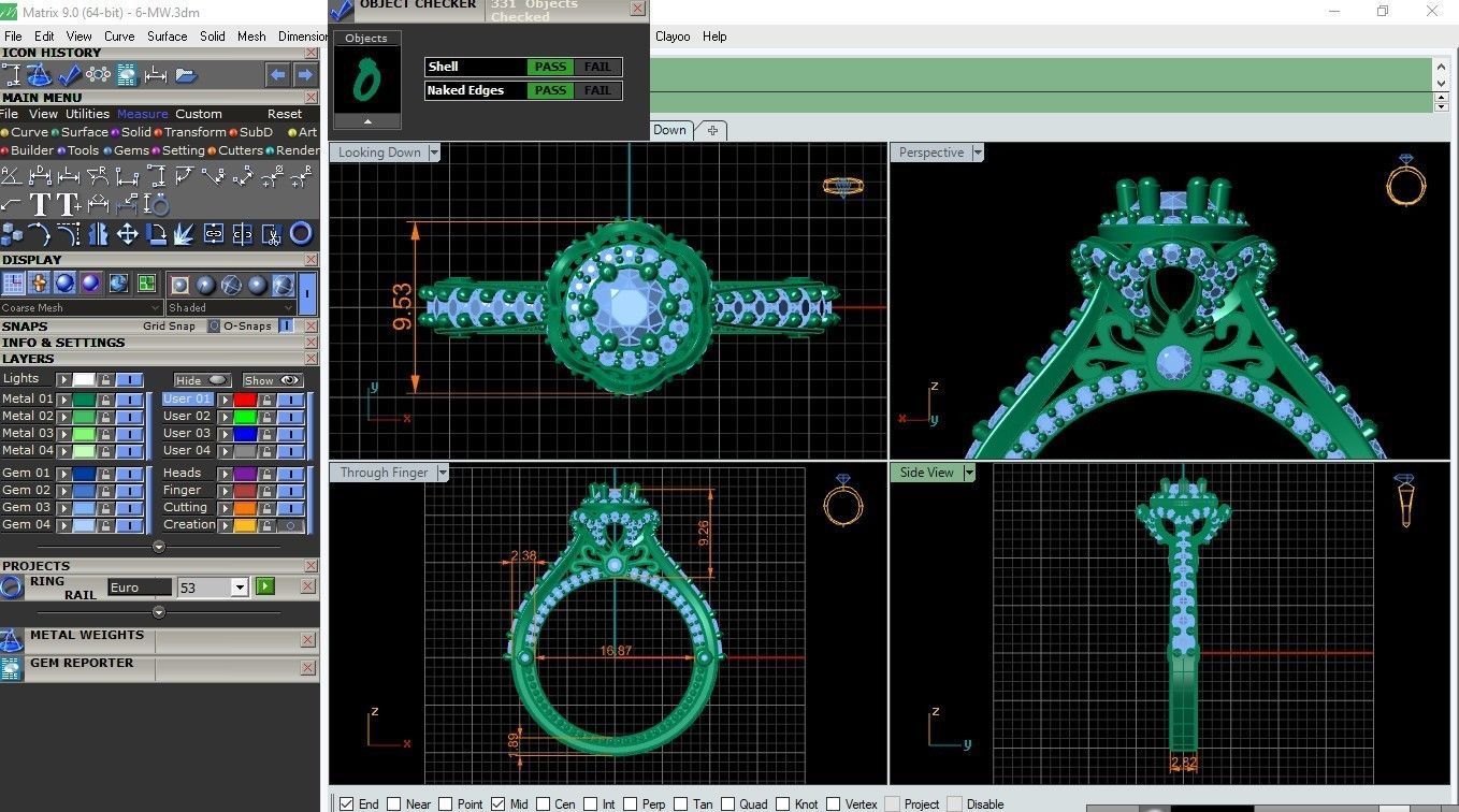 Diamond Engagement Ring 6-MW 3D print model_21