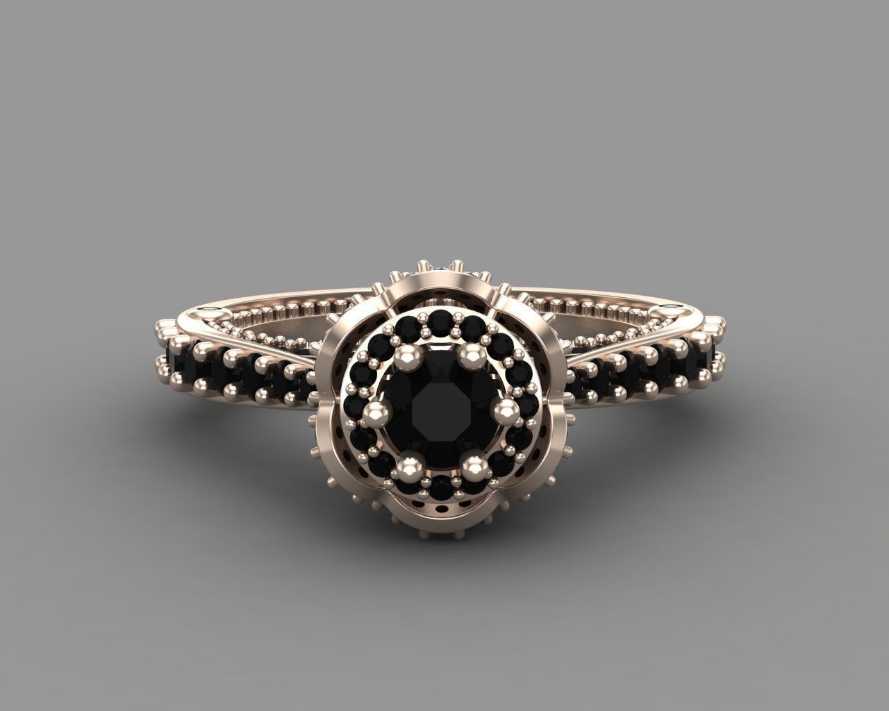 Diamond Engagement Ring 6-MW 3D print model_20