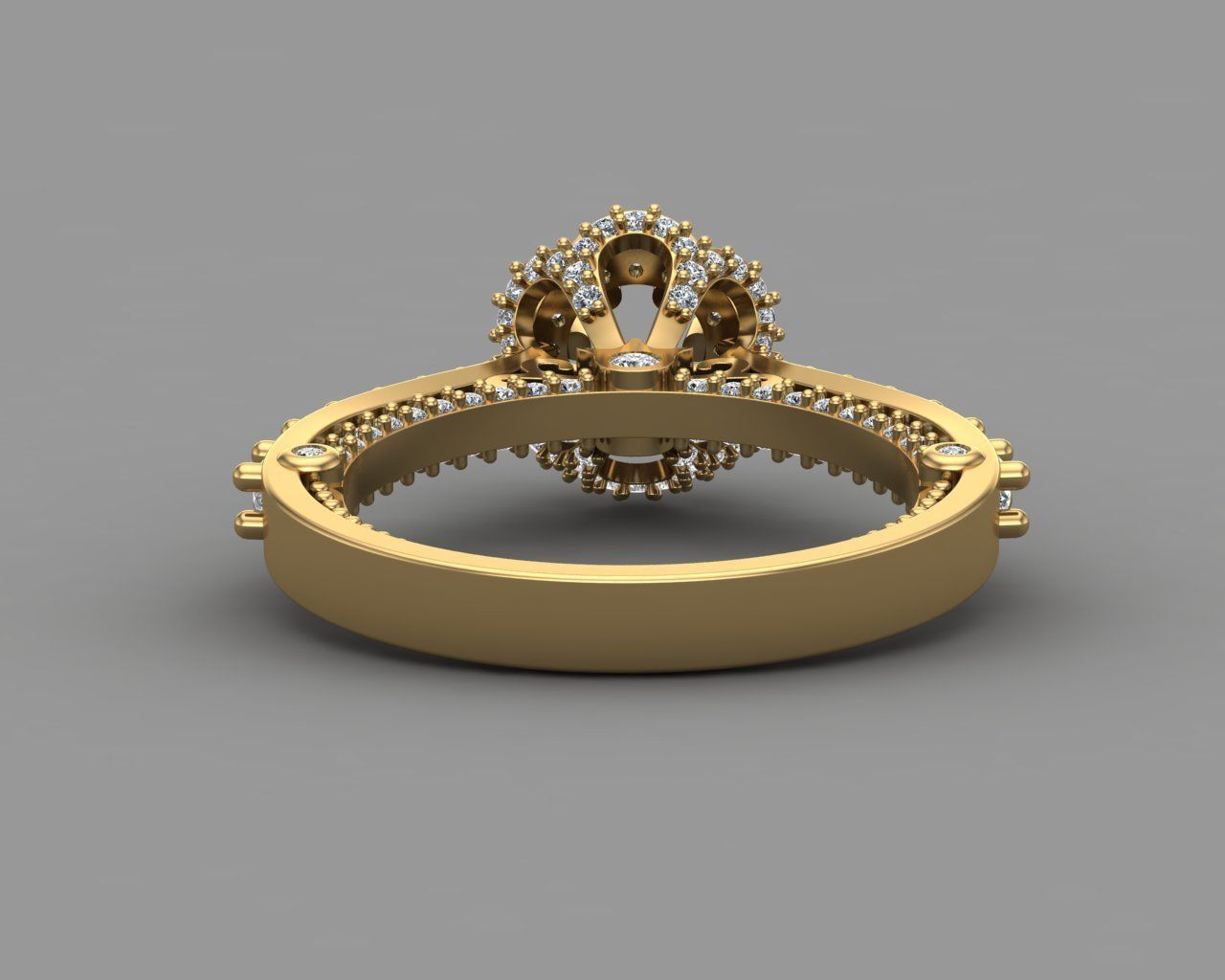 Diamond Engagement Ring 6-MW 3D print model_5