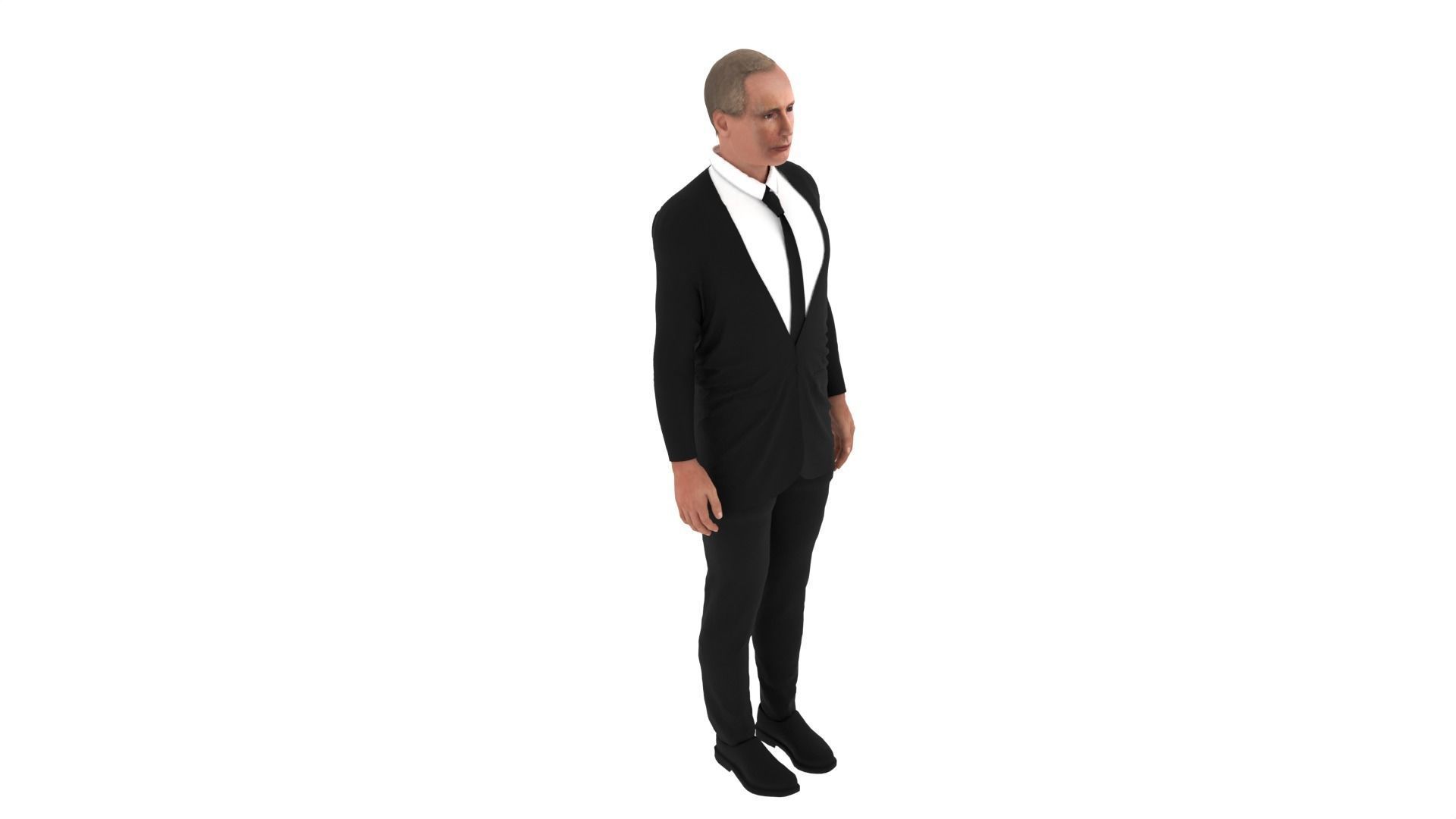 Vladimir Putin - President of Russia Low-poly 3D model_3