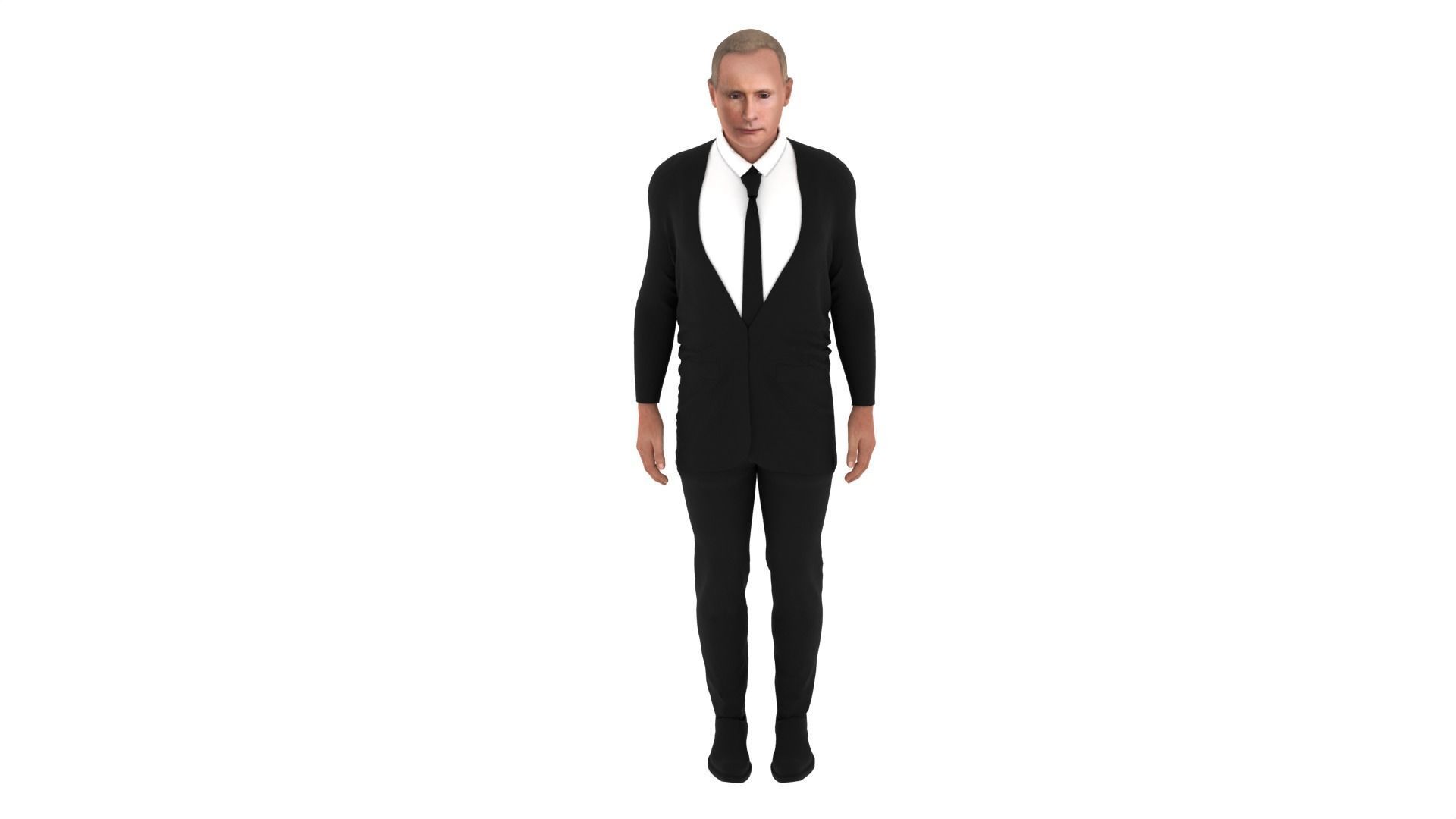 Vladimir Putin - President of Russia Low-poly 3D model_5