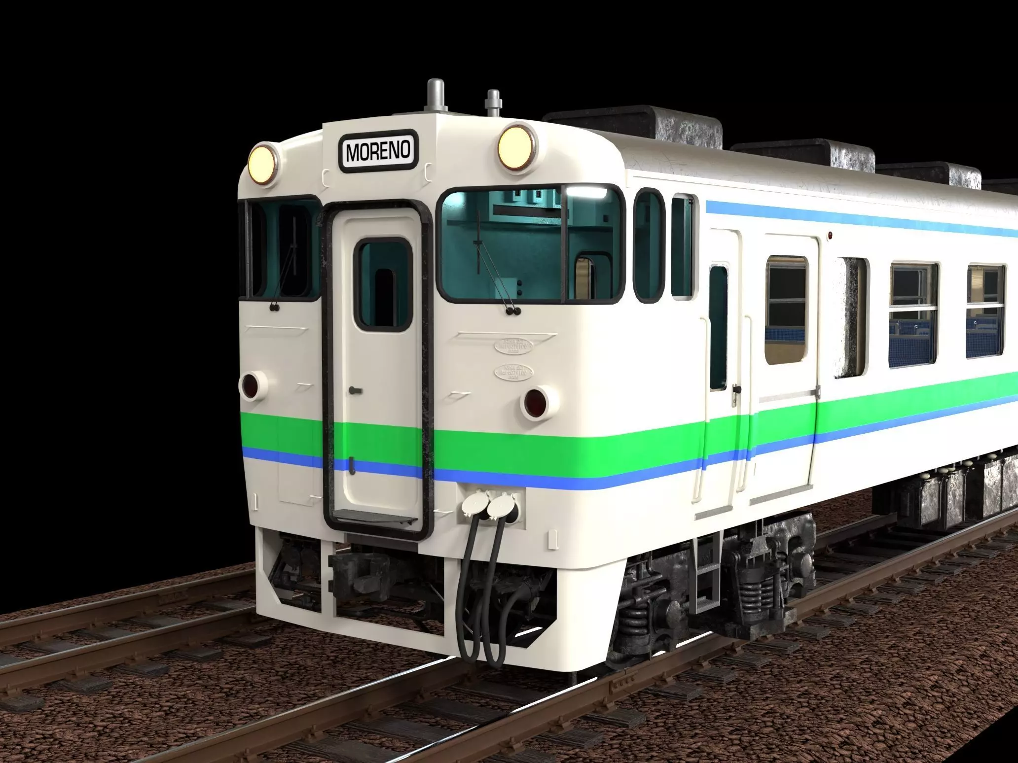 JNR KIHA Series 40 Low-poly 3D model_0
