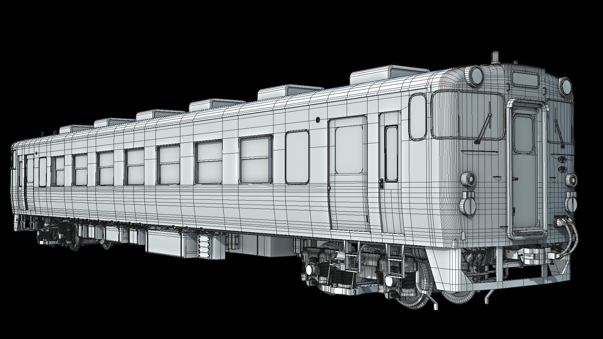 JNR KIHA Series 40 Low-poly 3D model_3