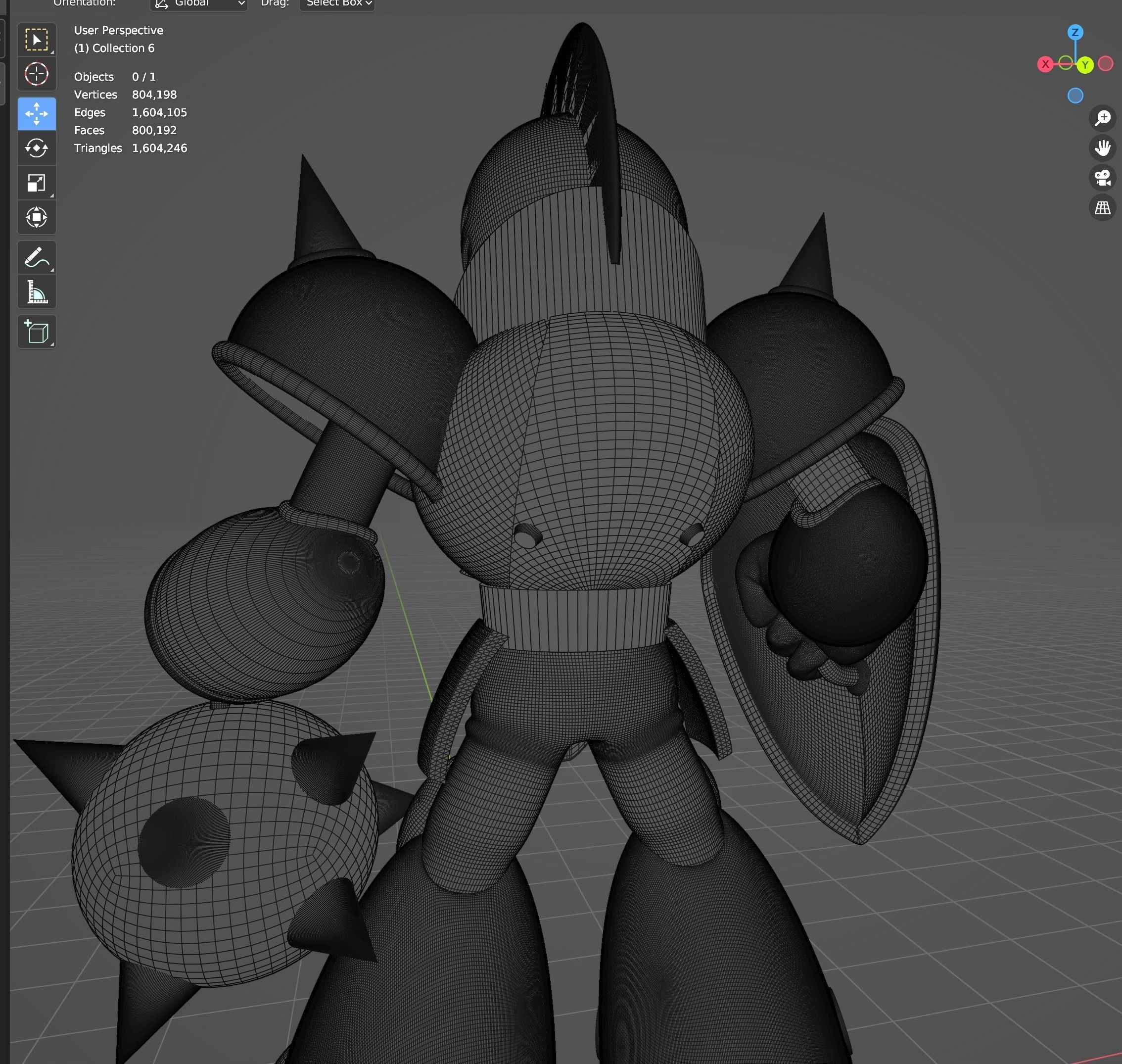 Knight Man Rockman MegaMan Famicom Nes 8Bit 3D model_8