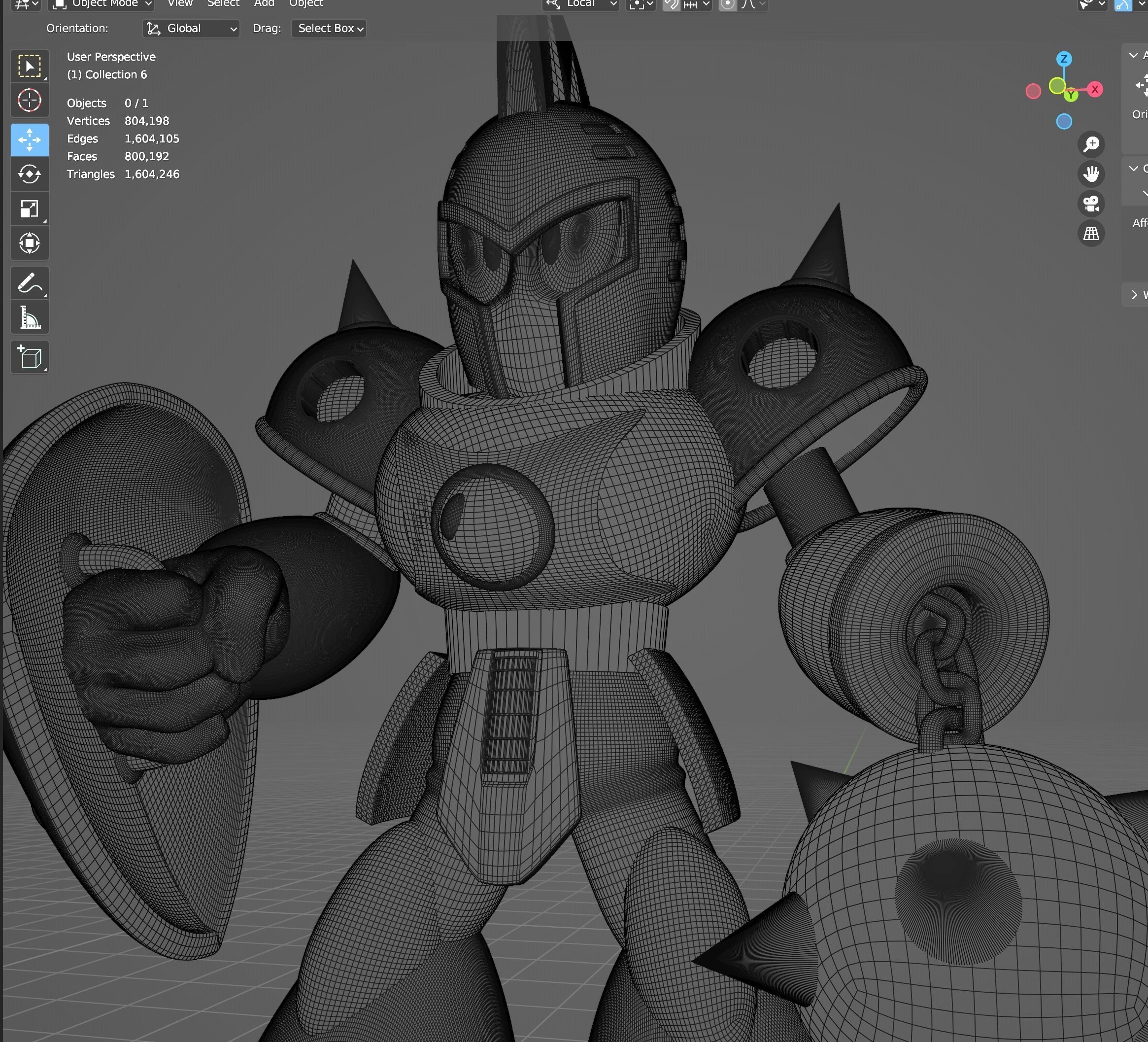 Knight Man Rockman MegaMan Famicom Nes 8Bit 3D model_7