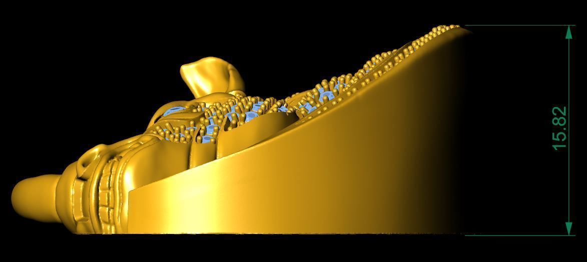 rhino necklace  direct casting 3D model_4