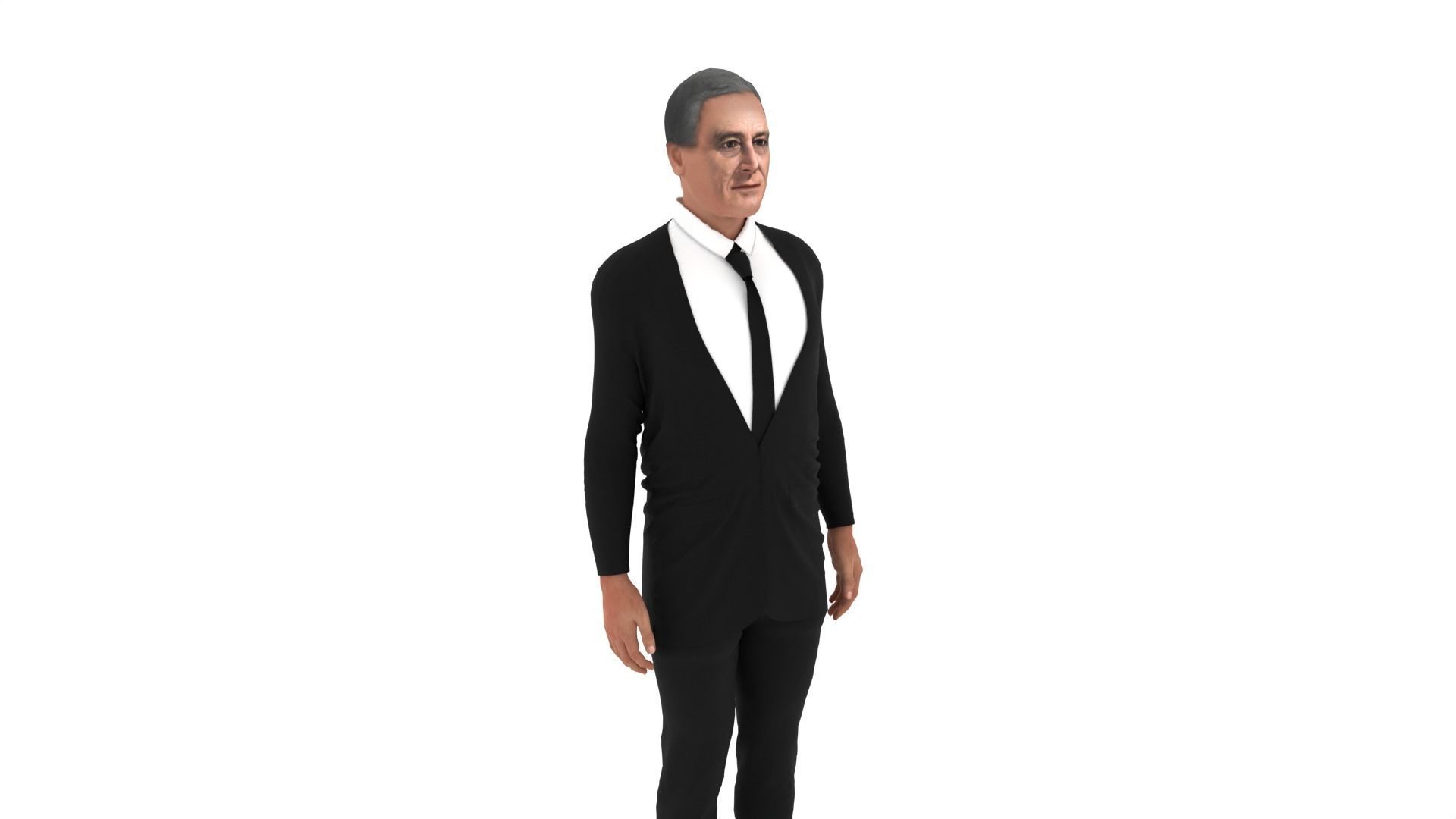 Franklin Delano Roosevelt Low-poly 3D model_1