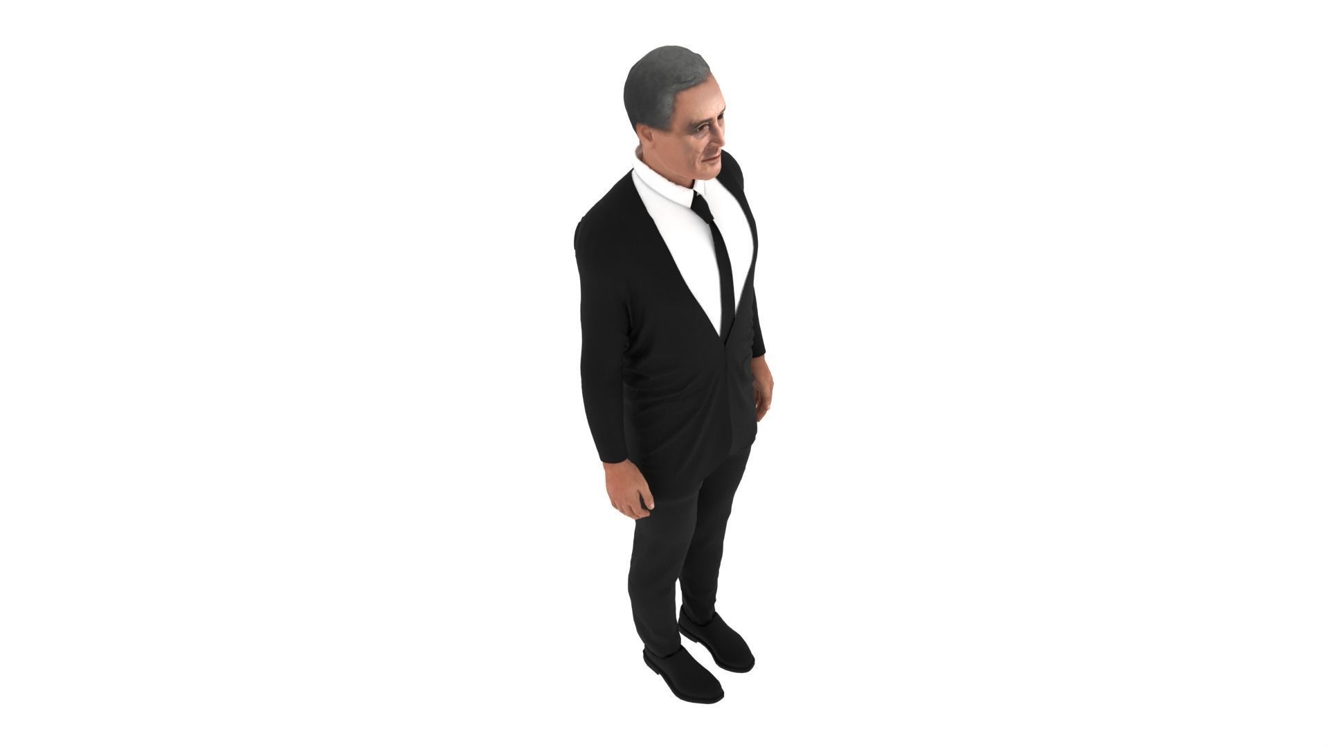 Franklin Delano Roosevelt Low-poly 3D model_6