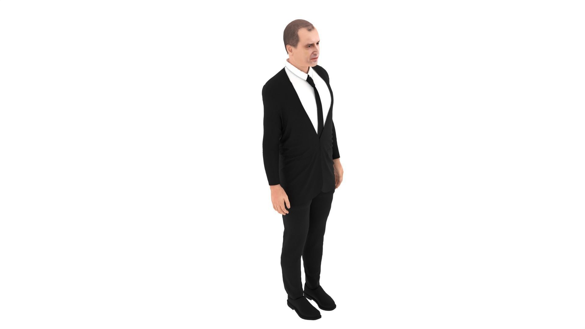 Rumen Radev - President of Bulgaria Low-poly 3D model_3