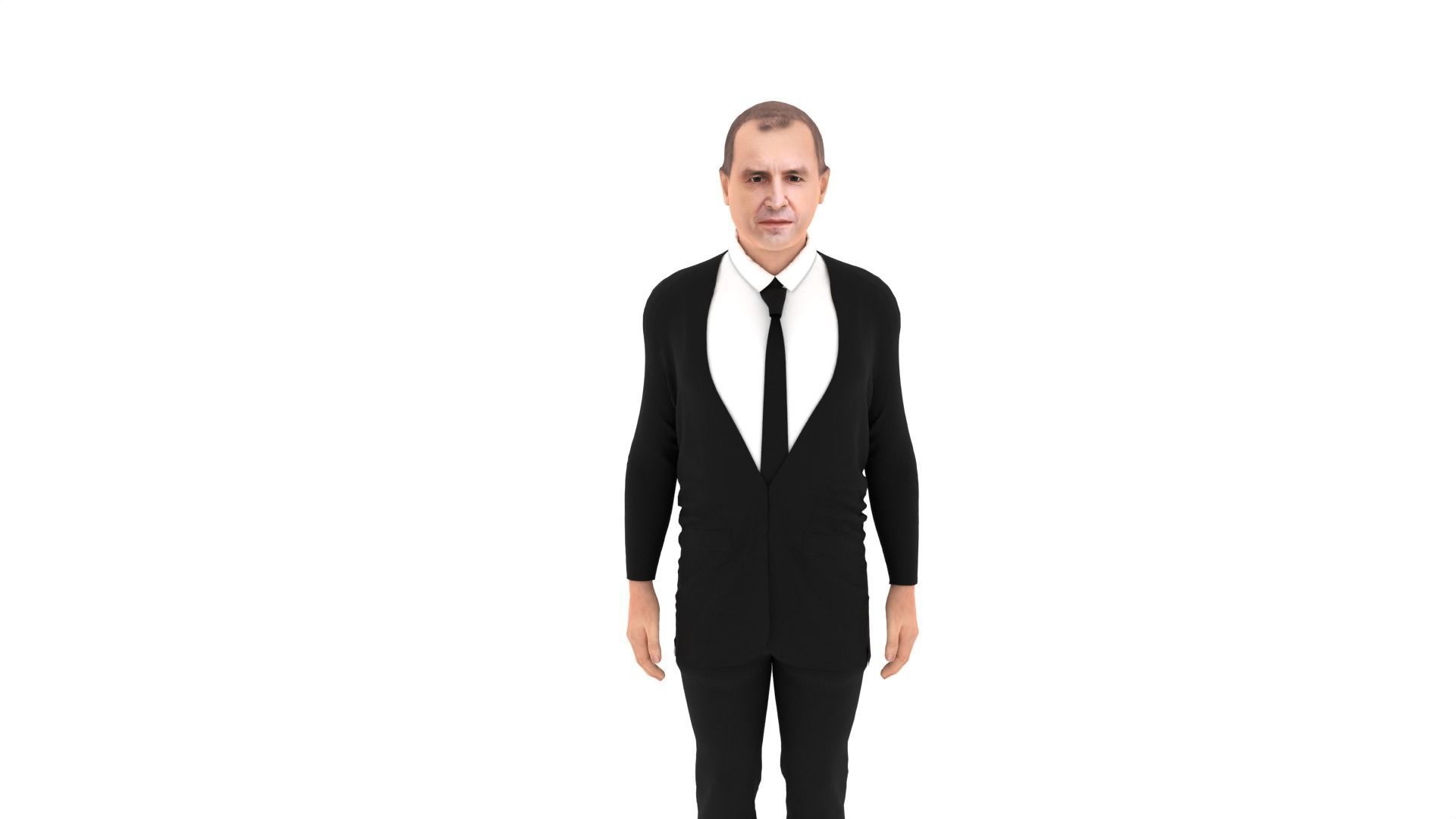 Rumen Radev - President of Bulgaria Low-poly 3D model_1