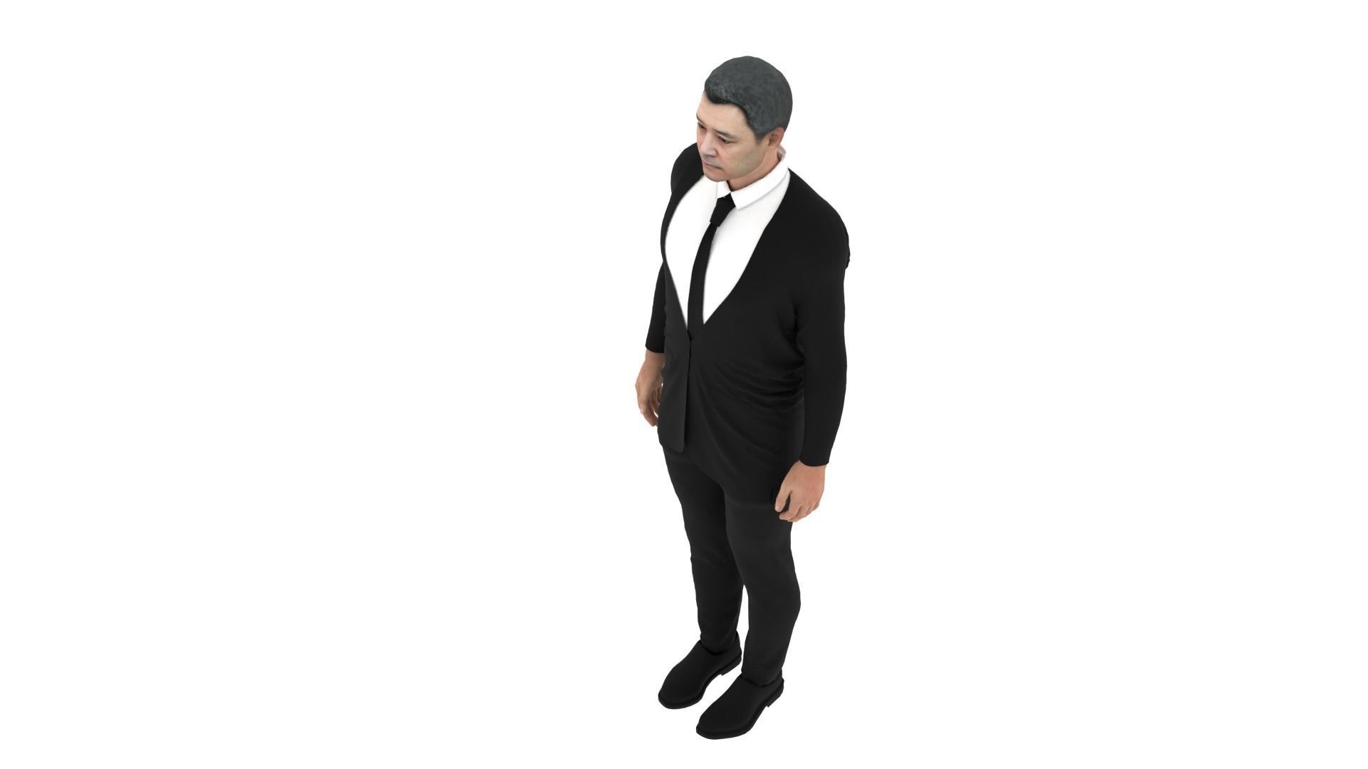 Sadir Caparov - President of Kyrgyzstan Low-poly 3D model_7