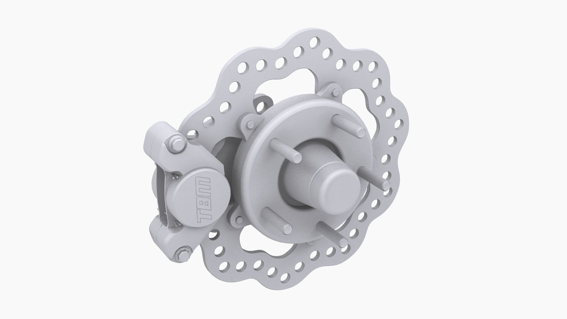 TBM Spindle Brake Disk Low-poly 3D model_7