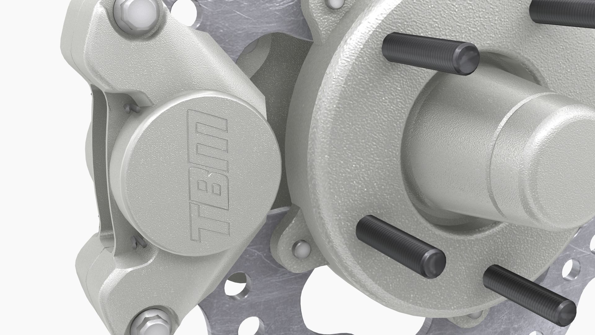 TBM Spindle Brake Disk Low-poly 3D model_4