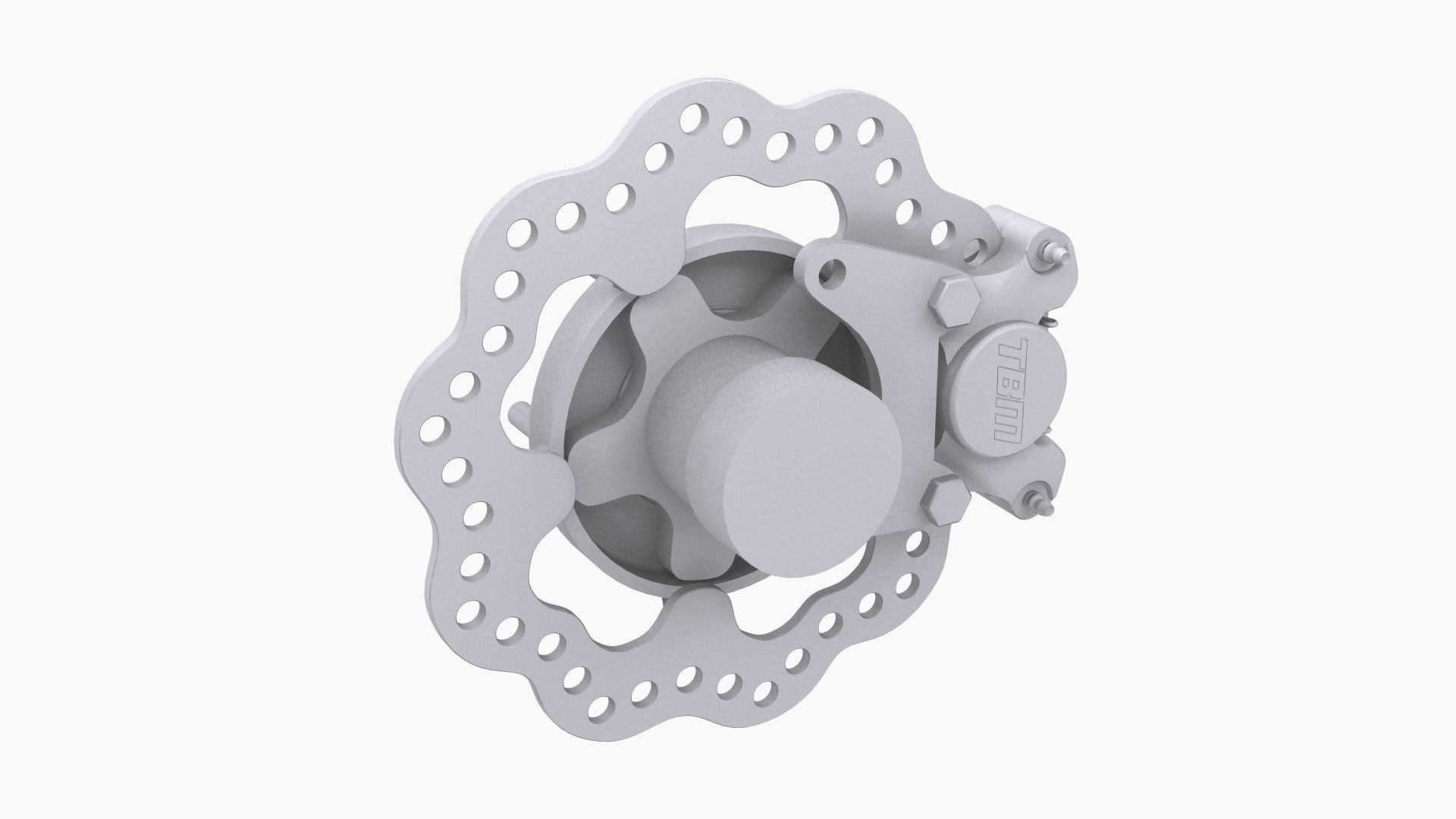 TBM Spindle Brake Disk Low-poly 3D model_10