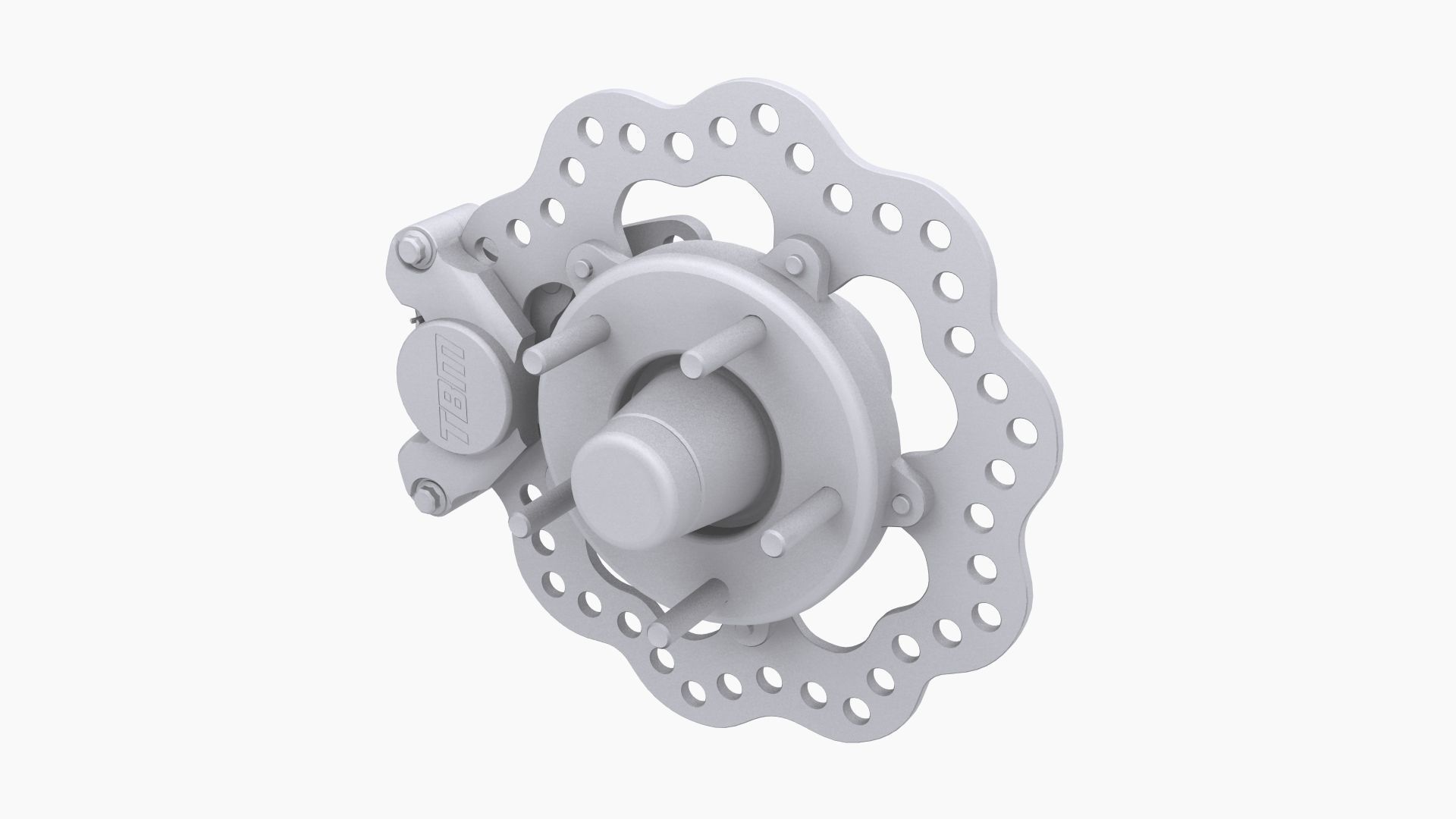 TBM Spindle Brake Disk Low-poly 3D model_9