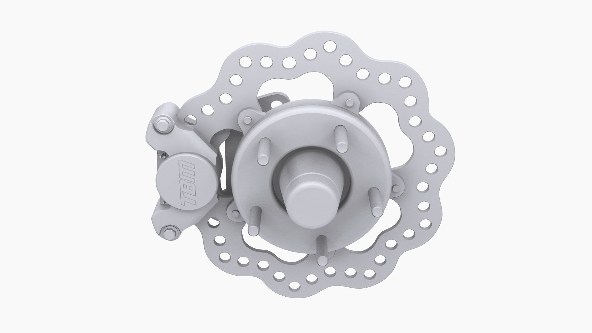 TBM Spindle Brake Disk Low-poly 3D model_8