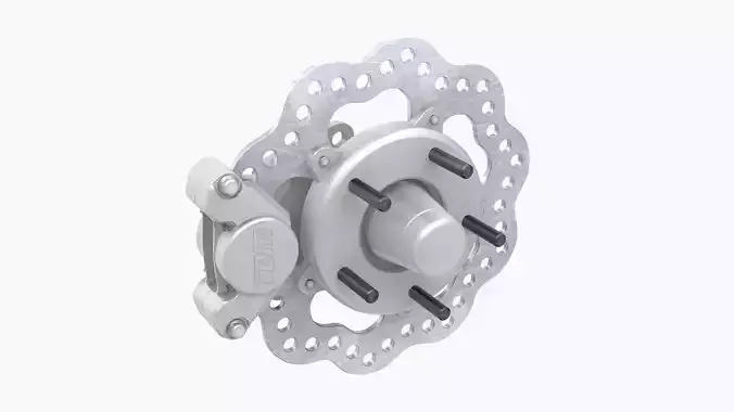 TBM Spindle Brake Disk Low-poly 3D model