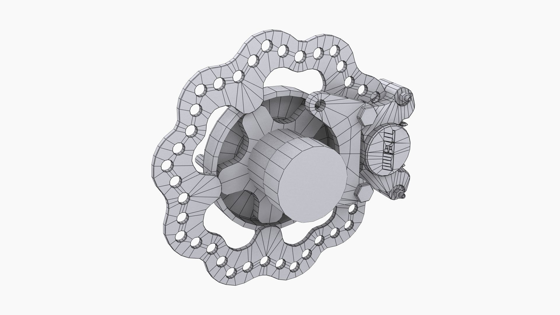 TBM Spindle Brake Disk Low-poly 3D model_14