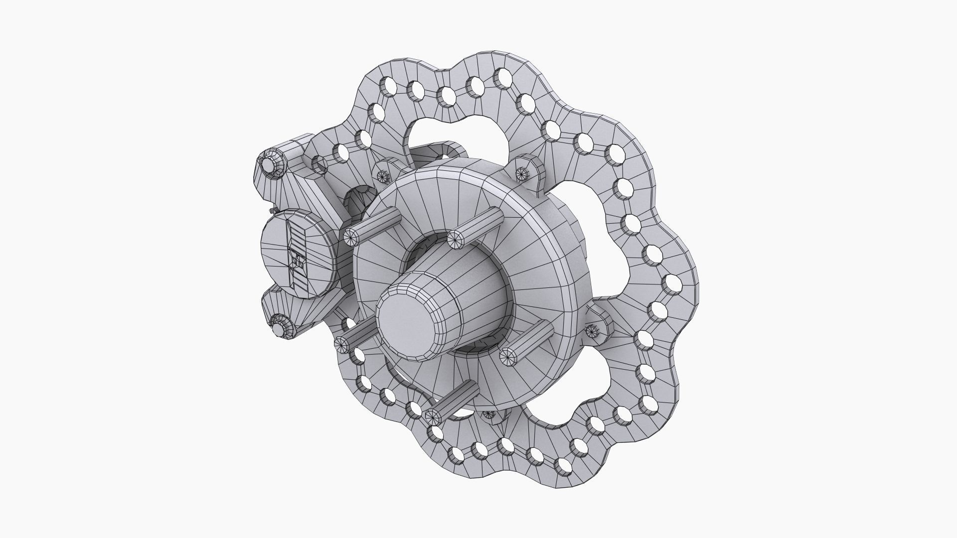 TBM Spindle Brake Disk Low-poly 3D model_13