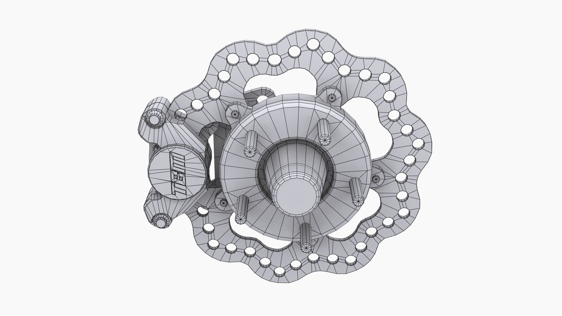 TBM Spindle Brake Disk Low-poly 3D model_12