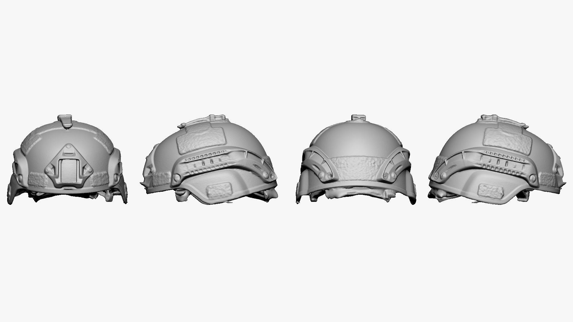 001301 army green helmet 3D model_4
