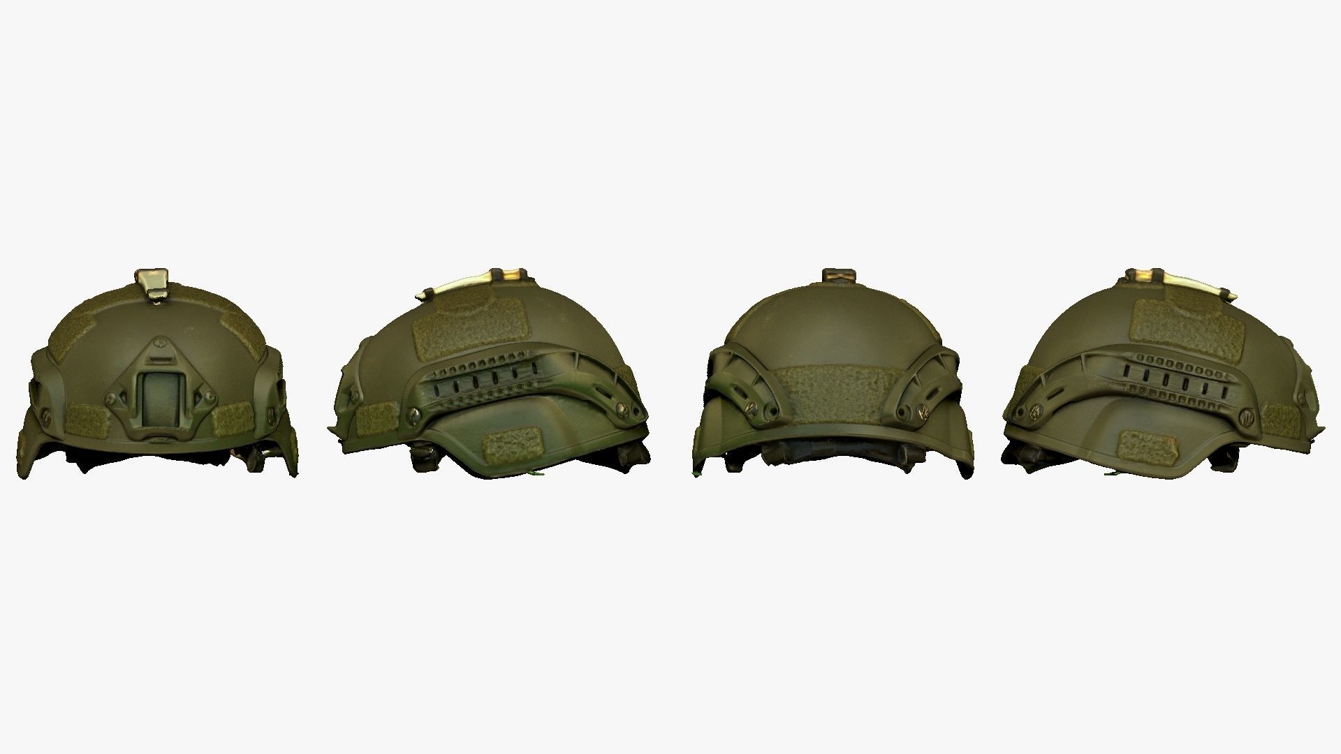 001301 army green helmet 3D model_3