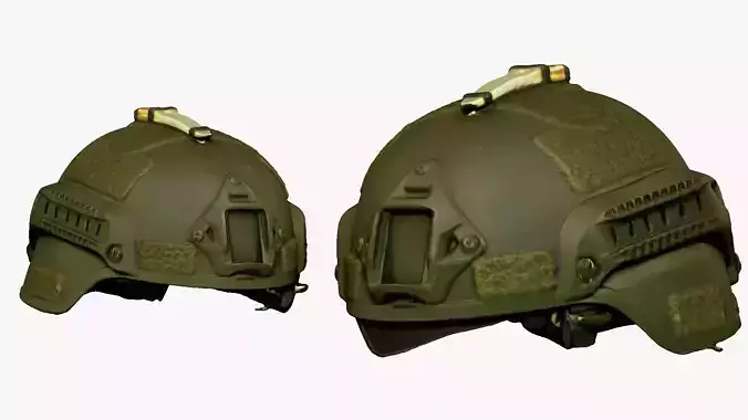 001301 army green helmet 3dp 3D print model