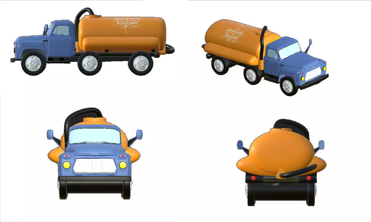 001313 winter syle gaz car 3D print model_0