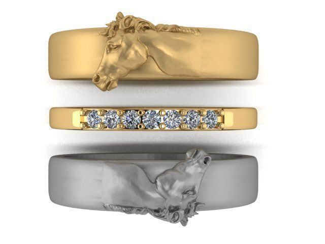 Horse ring 3D print model_20