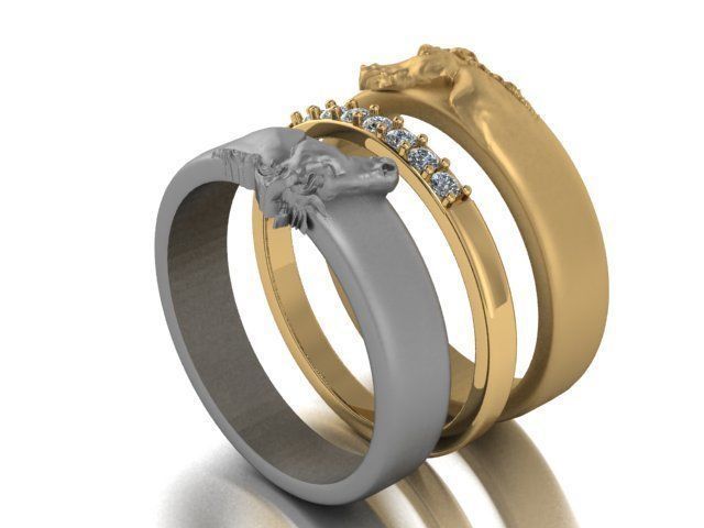 Horse ring 3D print model_1